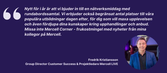 Mercell LIVE 2023 Fredrik Kristiansson